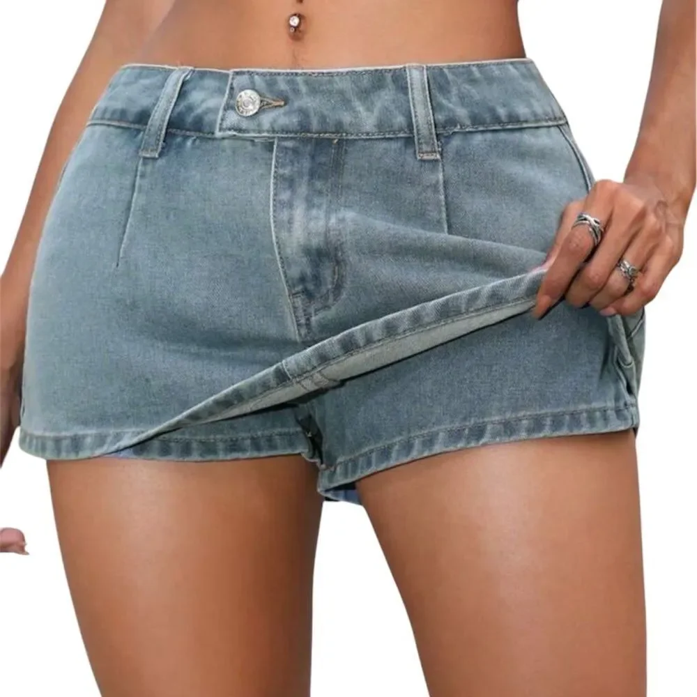 SHEIN EZwear low waist Denim mini Women's Skirt. Size XS. NWOT